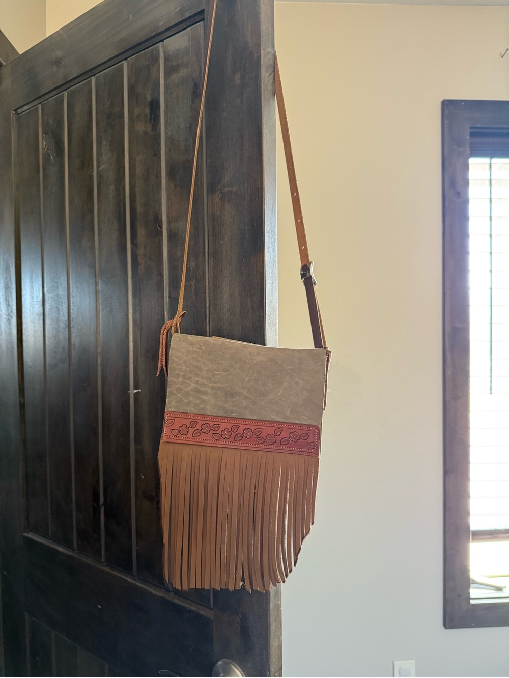 Handmade Small Crossbody Purse with Fringe